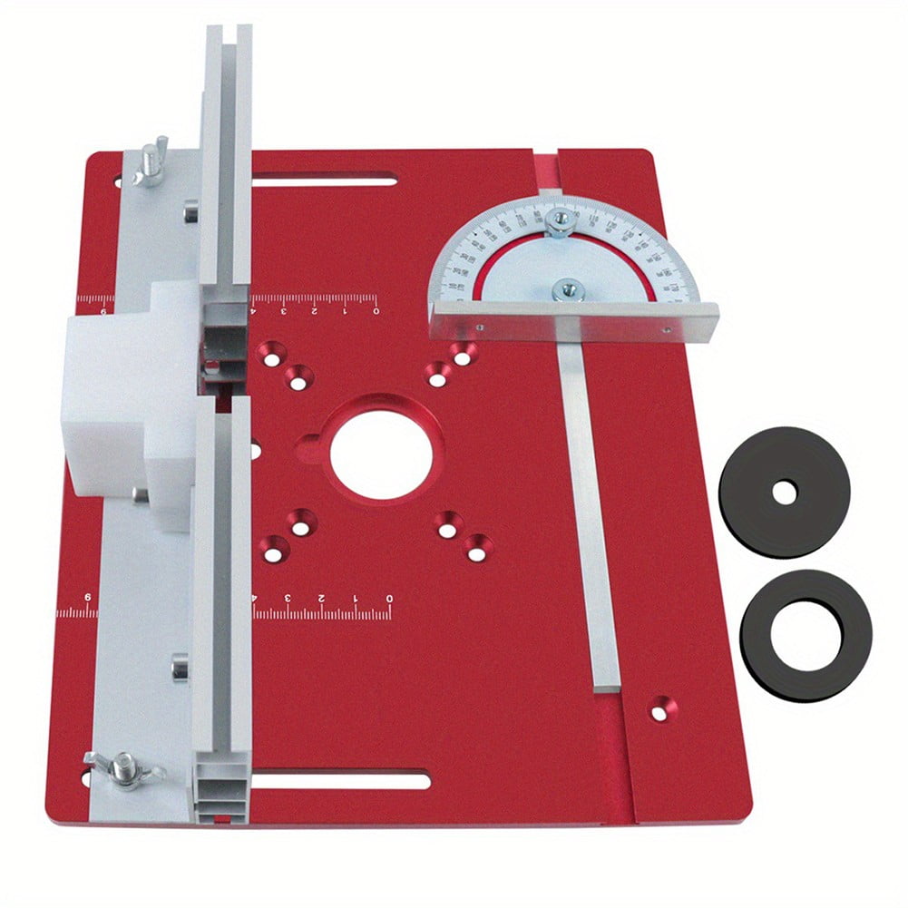 Aluminium Router Table Woodworking Trimmer Electric Wood Milling Flip Plate Red Fangkenuo