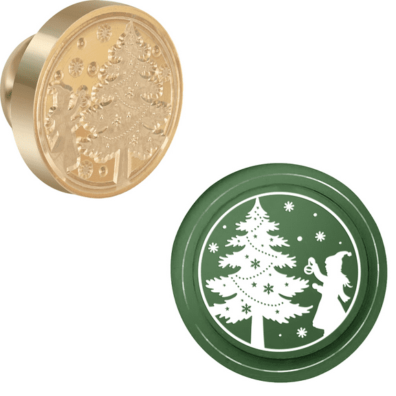 Christmas Tree Wax Seal Stamp for Embellishment of Cards Envelopes Invitations Wine Packages Gift Wrapping