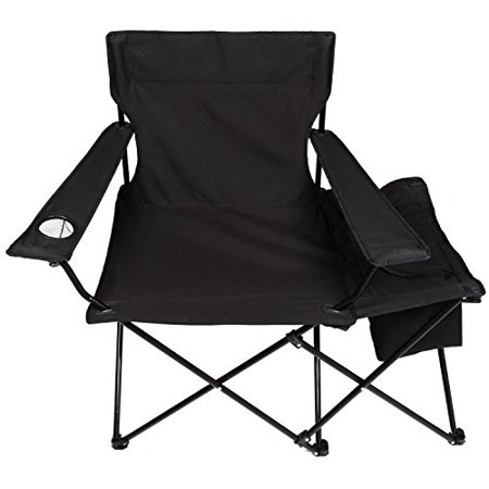 Tailgating Chair- Collapsible Folding Camping Chair with Insulated Cooler, Cup Holder, and Travel