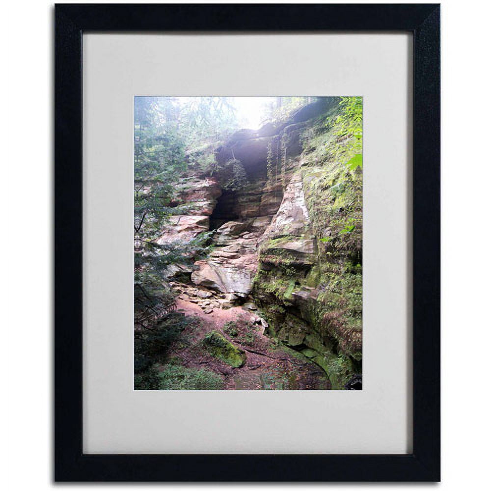 Trademark Fine Art "Powerful Walls" Canvas Art by Monica Fleet, White Matte, Black Frame