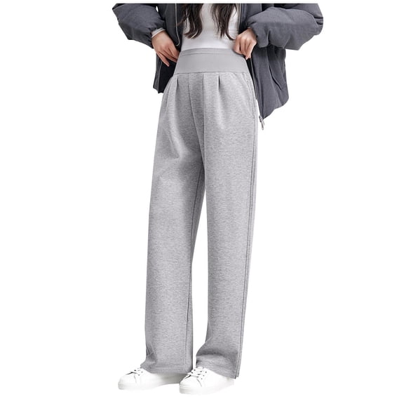Lorytime Maternity Pants for Women High Elastic Waist High Wide Leg Pants Plus Size Trousers with Pockets Summer Clothes