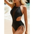 thumbnail image 6 of Cupshe Women's One Piece Swimsuit Mesh Cutout Ruched Drawstring Monokini Swimwear, 6 of 8