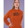 thumbnail image 2 of Boo. Cute Little Ghost And Heart Hoodie Women -Image by Shutterstock, Female 3X-Large, 2 of 4