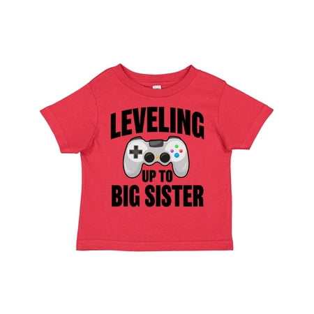 

Inktastic Leveling Up to Big Sister Gift Toddler Toddler Girl T-Shirt