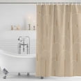 thumbnail image 3 of Khaki Boho Shower Curtain, Waterproof Shower Curtains for Bathroom, Middle Century Modern Abstract Art Washable Fabric Bathtub Curtain Set Bath Decor with 12 Hooks 72"x78", 3 of 8