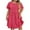 #014 Hot Pink-A2, variant on Tianiyouqing Swing Dresses for Curvy Women Formal Plus Size Crew Neck Cotton Linen Smock Beach Dresses Oversized Short Sleeve Modest T Shirts Dresses Army Green 3XL