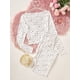 thumbnail image 3 of Women's Sleepwear Ditsy Floral Print Lettuce Trim PaJamas Set Elastic Waistband Loungewear Full Sleeve Nightwear, 3 of 4
