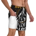 thumbnail image 3 of Picia Not All Those Who Wander Are Lost 1 pattern Mens Swim Trunks with Compression Liner Stretch Beach Shorts Quick Dry with Zipper Pockets No-Chafing Board Shorts-X-Large, 3 of 9