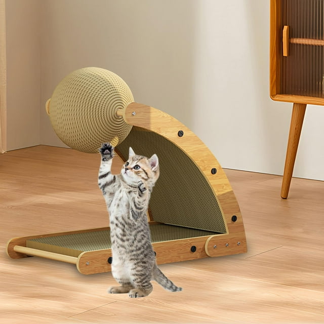 Poste rascador para gatos Salvador Almohadilla para rascar para gatos de interior 50 cm x 25,6 cm x 44 cm