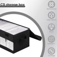 thumbnail image 2 of CHUANK CD Storage Box with Lid Nonwoven Fabric CD Organizer Case Foldable CD Case Holder Large Capacity DVD Storage Box for Storing Media Game Discs Books, 2 of 11