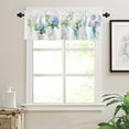 thumbnail image 3 of Window Treatment Valance Curtain, Glass Bottle Green Leaves Hydrangea Spring Shade Short Curtain for Kitchen Bathroom Living Room Bedroom Privacy Rod Pocket Drapes 54" W x 18" L 1 Panel, 3 of 8
