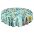 thumbnail image 5 of Round Tablecloth flower Spring Summer Party 60x60 Inch Round Table Cover for Picnic Dinner, 5 of 5