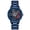 A Blue Red, variant on Men's Car Watch Creative Hollow Design Waterproof Quartz Analog Stainless Steel Strap Suitable for Men and Car Enthusiasts