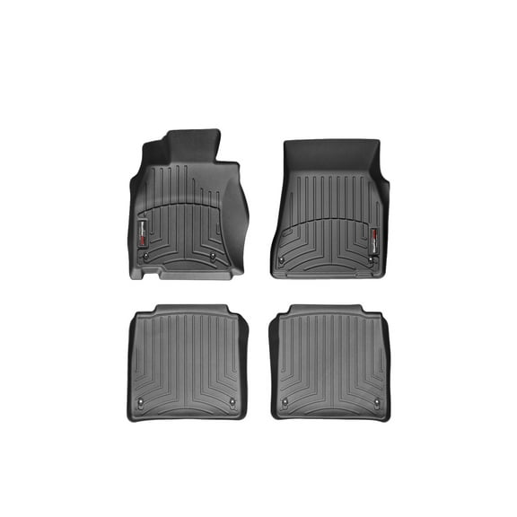 WeatherTech Custom Fit FloorLiners compatible with 2008-2012 Lexus LS - 1st & 2nd Row (2-pc. Rear Liner), Black