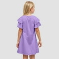 thumbnail image 2 of Zanarzt Toddler Girls Summer Dresses Girls Summer Short Sleeve Dress A Line Swing Basic Twirl Party Dresses Purple,7-8 Years, 2 of 8