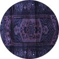 thumbnail image 1 of Ahgly Company Indoor Round Persian Blue Traditional Area Rugs, 4' Round, 1 of 4