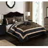 Nanshing Pastora Luxury 7-Piece Bedding Comforter Set with 3 BONUS Decorative Pillows, Full, Brown