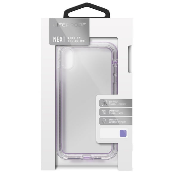 Lifeproof Next Cell Phone Case for iPhone Xs X - Clear Ultra Violet Lilac