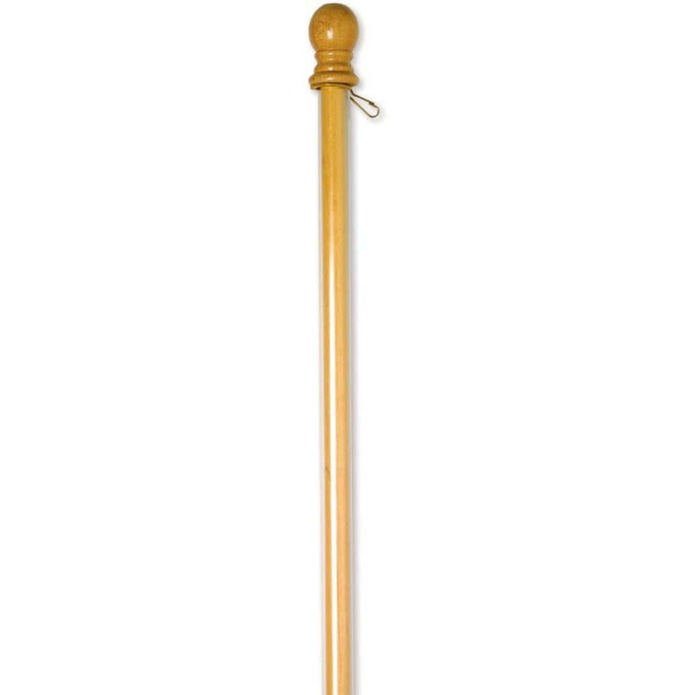 2401001 56" Deluxe Wood Pole", With With AntiWrap Tube, Fly your flag