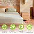thumbnail image 3 of SNOOZELLE COMFORT Colchón Matrimonial Memory Foam de Té Verde en Caja, 20cm de Alto, Firmeza Media, Esencia Natural Relajante, Alivia Puntos de Presión, Ayuda a conciliar el sueño (137x19, 3 of 8