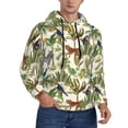 thumbnail image 2 of Kdxio Jungle Animals Print Mens Casual Hooded Collar Drawstring Hoodies Pullover Sweatshirts Casual Long Sleeve Shirts-3X-Large, 2 of 7