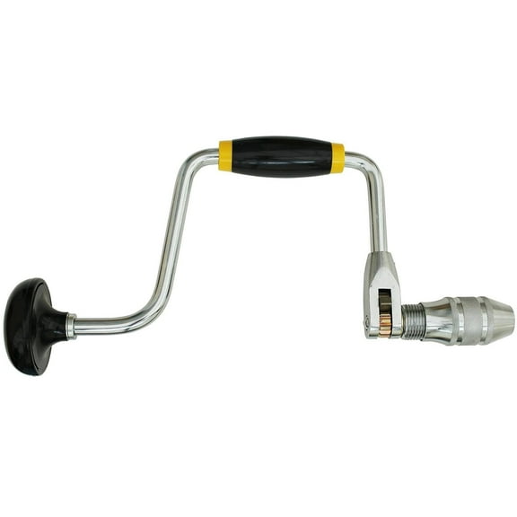 BIBABLYKE Hand Crank Drill with Comfortable Nonslip Handle Easy To Use Hand Punch Portable Tool for Wood Metal & Fiberglass