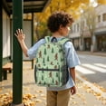 thumbnail image 6 of Bigfoot and Feather Green Pattern 17" School Backpacks for Teens,Waterproof Oxford Fabric,S-Shape Padded Straps for School,Travel,Hiking,Camping, 6 of 6