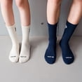 thumbnail image 3 of Kmbangi Women's Running Stockings, Letters Pattern Elastic Simple Style Socks, Casual Sports Long Socks Accessories, 3 of 5