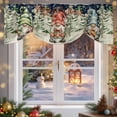 thumbnail image 6 of Merry Christmas Tie Up Valances Curtain, Funny Red Blue Yellow Gnome Snow Tree Adjustable Rod Pocket Short Window Treatment Tie Up Curtains Valances for Kitchen Living Room Bathroom 42x18 Inches, 6 of 9