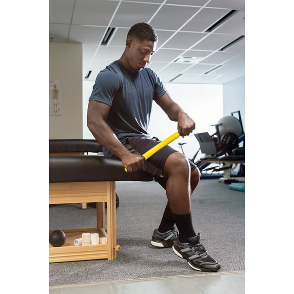 Sklz Massage Bar Handheld Muscle Roller Massage Stick For Physical Therapy, Original Size , Yellow/Black , 20"