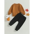 thumbnail image 4 of Infant Baby Boy Halloween Pants Outfits 6M 12M 18M 24M 3Y  Shirts Pumpkin Sweatshirt Pants Infant Boys Fall Winter Clothes Set, 4 of 9