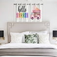 thumbnail image 4 of Hello Summer Kitchen Curtains Short 54 Inch Length, Pink Ice Cream Truck Watercolor Grommet Top Bedroom Living Room Curtains, Light Filtering Cafe Curtain Drapes 2 Panels Set 84''x54'', 4 of 9