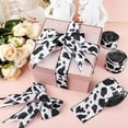 thumbnail image 3 of Dalrosia 15 Yards Wired Cow Print Ribbon Black and White Ribbon Animal Print Ribbon, Cow Spot Pattern Ribbon, Animal Print Ribbon for Wreath Bow DIY Crafts Party, 3 of 6