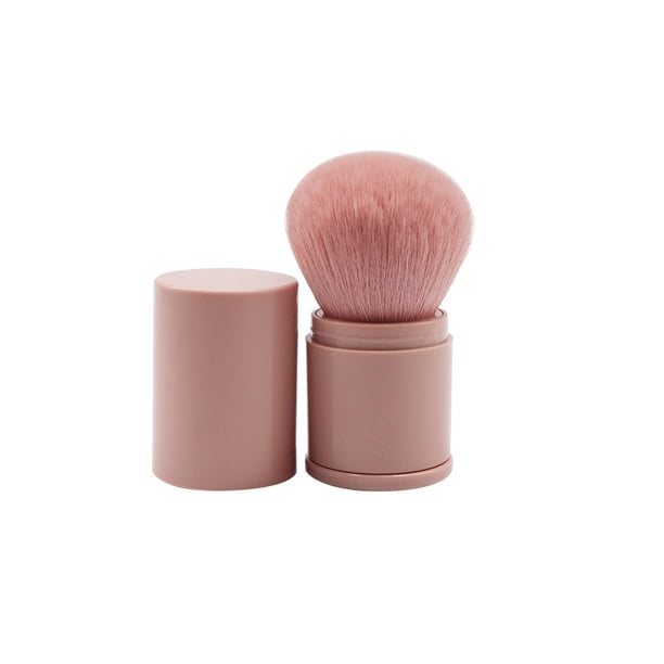 Cepillo de maquillaje Retractable Blusher Powder Foundation Cosmetics Pepches Blushing Fiber artificial Belleza lavable Herramienta de maquillaje Dark Rosa Inevent CE012178-01