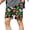 Black, variant on Men's Tropical Leaf Print Casual Shorts, Lightweight Quick-Dry Summer Board Shorts with Side Pockets, S-2XL