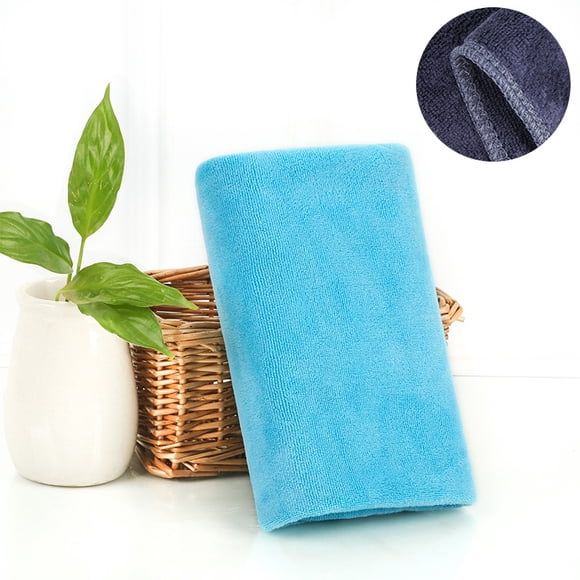 Nvzi toallas de pelo secas de fibra ultrafina, multiusos para baño, gimnasio, ducha, deportes y como toalla. Se adaptan a diversas situaciones sin esfuerzo. 30 x 30 cm (azul claro).