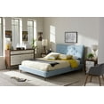 thumbnail image 1 of Baxton Studio Hannah Mid-Century Modern Sky Blue Fabric Cama con plataforma de tamaño completo Baxton Studio BBT6570-Light Blue-Full, 1 of 2