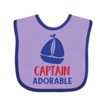 Inktastic Captain Adorable, Sailing Boat, Sailor, Sailing Boys Baby Bib