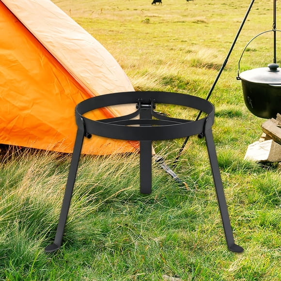 Trípode para fogatas, soporte plegable para cocinar al libre, equipo para fogatas, estante para utensilios de cocina, plancha, mochila, barbacoa