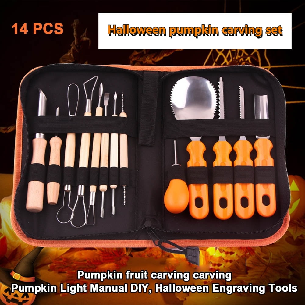 New 8/5/14pcs Halloween Pumpkin Carving Tool Kits Stainless Steel Pumpkin DIY
