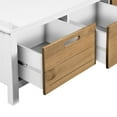 thumbnail image 4 of Manhattan Comfort Banc de Rangement Irving 1.0 en Blanc et Naturel, 4 of 4