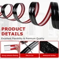 thumbnail image 2 of Duslogis 10Ft Peel and Paste Molding Trim, Flexible 0.79in Self-Adhesive Wall Trim,Inside & Outside Corner Protector, Baseboard Edge Guard for Walls, Windows, Tables, DIY Home Decor (Black), 2 of 7