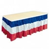 Beistle Patriotic Table Skirting, 29" x 14', Red/White/Blue