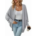 thumbnail image 2 of Womens Oversized Soft Knit Cardigan Sweater with Pockets, 2 of 9