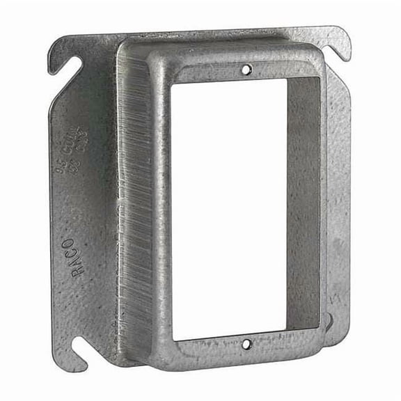 Raco Mud Ring, 1 Gang, Galvanized Zinc, Square Box Type 775