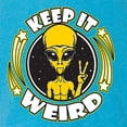 thumbnail image 6 of Wild Bobby Keep It Weird Alien Women Tri-Blend Racerback Tank Top, 6 of 6
