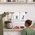 NEGIGA Bull Terrier Kitchen Towels Set Of 4 - Waffle Weave Dish Towels, 16x24 Inches, Fun Dog Themed Gift