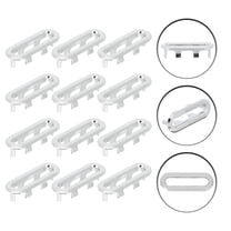 Supvox 10Pcs Oval Sink Overflow Cover Plastic Silver for Factory Use