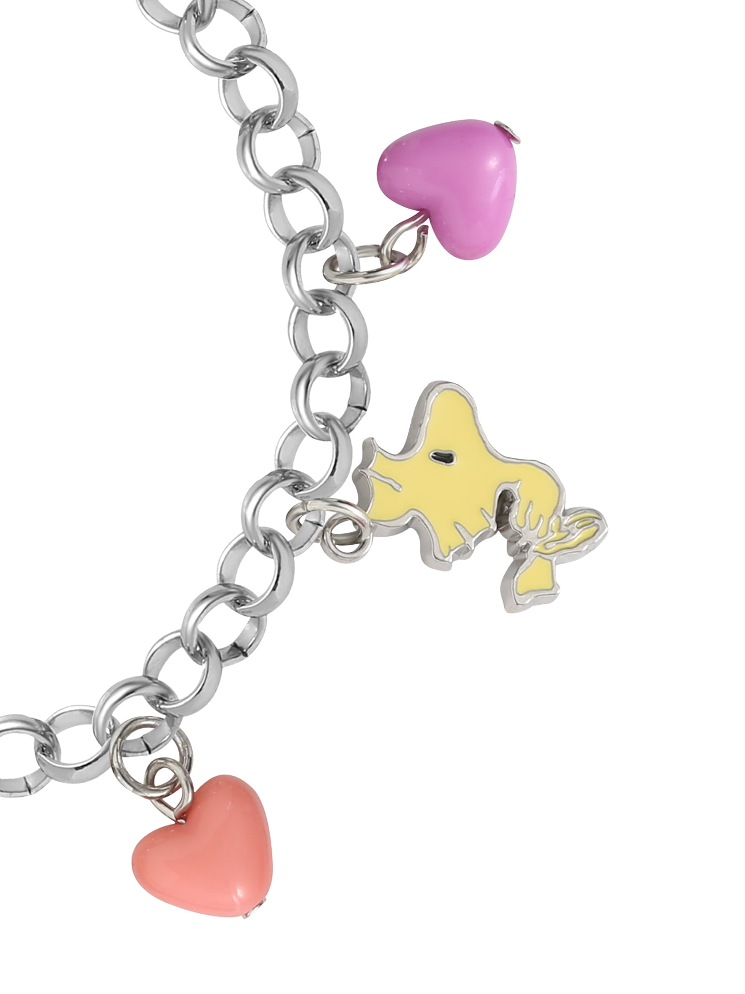 Peanuts Snoopy Character Charm Bracelet with Decorative Accents