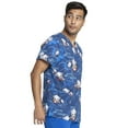 thumbnail image 3 of Tooniforms Scrubs Top For Men  Women V-Neck TF687, L, Bring The Thunder, 3 of 4